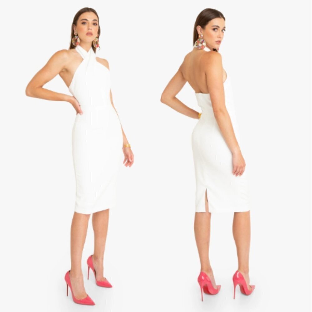 Black Halo Samara Halter Sheath Dress 13808